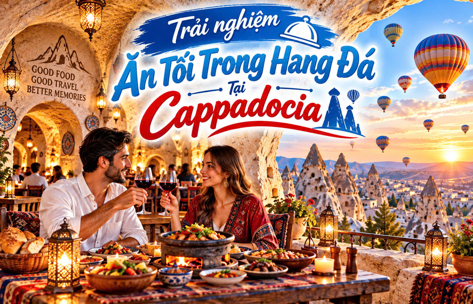 Trải nghiệm ăn tối trong hang đá ở Cappadocia – Thổ Nhĩ Kỳ
